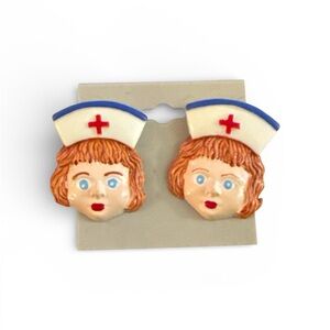 Vintage 90s Nurse Earrings